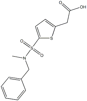 2-{5-[benzyl(methyl)sulfamoyl]thiophen-2-yl}acetic acid 结构式