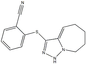 2-{5H,6H,7H,8H,9H-[1,2,4]triazolo[3,4-a]azepin-3-ylsulfanyl}benzonitrile 结构式