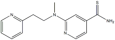 2-{methyl[2-(pyridin-2-yl)ethyl]amino}pyridine-4-carbothioamide 结构式