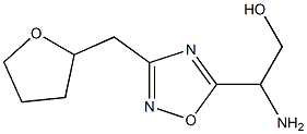 2-amino-2-[3-(oxolan-2-ylmethyl)-1,2,4-oxadiazol-5-yl]ethan-1-ol 结构式