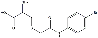 2-amino-3-({2-[(4-bromophenyl)amino]-2-oxoethyl}thio)propanoic acid 结构式