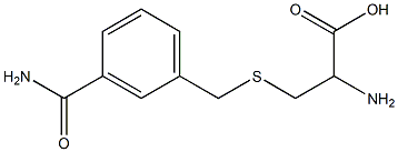 2-amino-3-{[3-(aminocarbonyl)benzyl]thio}propanoic acid 结构式