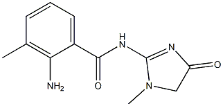 2-amino-3-methyl-N-(1-methyl-4-oxo-4,5-dihydro-1H-imidazol-2-yl)benzamide 结构式