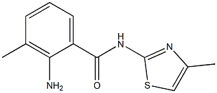 2-amino-3-methyl-N-(4-methyl-1,3-thiazol-2-yl)benzamide 结构式