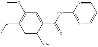 2-amino-4,5-dimethoxy-N-pyrimidin-2-ylbenzamide 结构式