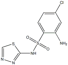 2-amino-4-chloro-N-(1,3,4-thiadiazol-2-yl)benzene-1-sulfonamide 结构式