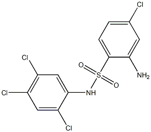 2-amino-4-chloro-N-(2,4,5-trichlorophenyl)benzene-1-sulfonamide 结构式