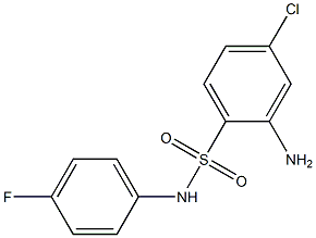 2-amino-4-chloro-N-(4-fluorophenyl)benzene-1-sulfonamide 结构式