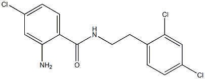 2-amino-4-chloro-N-[2-(2,4-dichlorophenyl)ethyl]benzamide 结构式
