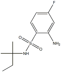 2-amino-4-fluoro-N-(2-methylbutan-2-yl)benzene-1-sulfonamide 结构式