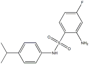 2-amino-4-fluoro-N-[4-(propan-2-yl)phenyl]benzene-1-sulfonamide 结构式