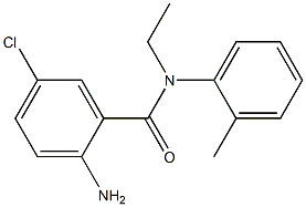 2-amino-5-chloro-N-ethyl-N-(2-methylphenyl)benzamide 结构式