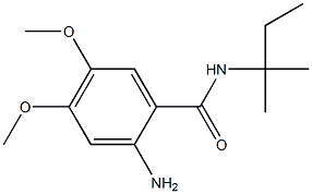2-amino-N-(1,1-dimethylpropyl)-4,5-dimethoxybenzamide 结构式