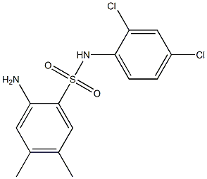 2-amino-N-(2,4-dichlorophenyl)-4,5-dimethylbenzene-1-sulfonamide 结构式