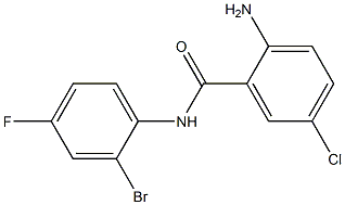 2-amino-N-(2-bromo-4-fluorophenyl)-5-chlorobenzamide 结构式