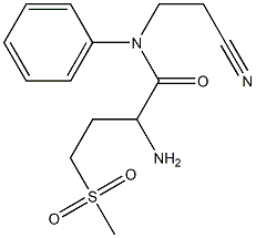 2-amino-N-(2-cyanoethyl)-4-methanesulfonyl-N-phenylbutanamide 结构式