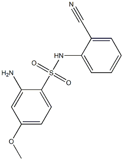 2-amino-N-(2-cyanophenyl)-4-methoxybenzene-1-sulfonamide 结构式