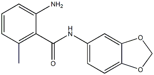 2-amino-N-(2H-1,3-benzodioxol-5-yl)-6-methylbenzamide 结构式