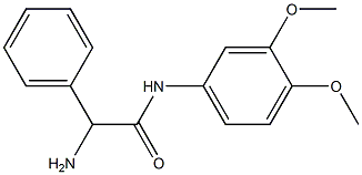 2-amino-N-(3,4-dimethoxyphenyl)-2-phenylacetamide 结构式