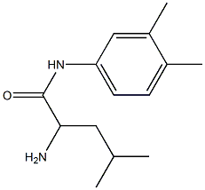 2-amino-N-(3,4-dimethylphenyl)-4-methylpentanamide 结构式