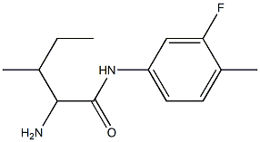 2-amino-N-(3-fluoro-4-methylphenyl)-3-methylpentanamide 结构式