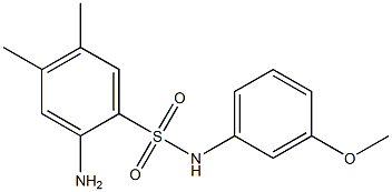 2-amino-N-(3-methoxyphenyl)-4,5-dimethylbenzene-1-sulfonamide 结构式