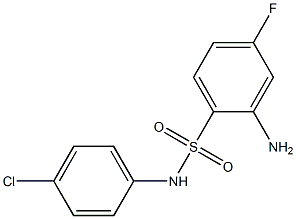 2-amino-N-(4-chlorophenyl)-4-fluorobenzene-1-sulfonamide 结构式