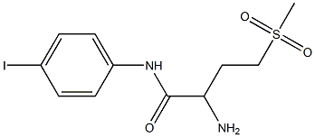 2-amino-N-(4-iodophenyl)-4-methanesulfonylbutanamide 结构式