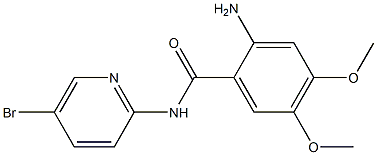 2-amino-N-(5-bromopyridin-2-yl)-4,5-dimethoxybenzamide 结构式