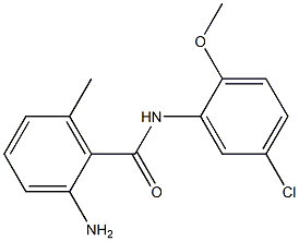 2-amino-N-(5-chloro-2-methoxyphenyl)-6-methylbenzamide 结构式