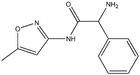 2-amino-N-(5-methylisoxazol-3-yl)-2-phenylacetamide 结构式