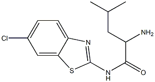 2-amino-N-(6-chloro-1,3-benzothiazol-2-yl)-4-methylpentanamide 结构式