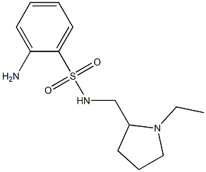 2-amino-N-[(1-ethylpyrrolidin-2-yl)methyl]benzenesulfonamide 结构式