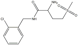 2-amino-N-[(2-chlorophenyl)methyl]-4-methanesulfonylbutanamide 结构式