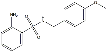 2-amino-N-[(4-methoxyphenyl)methyl]benzene-1-sulfonamide 结构式