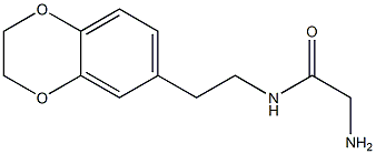 2-amino-N-[2-(2,3-dihydro-1,4-benzodioxin-6-yl)ethyl]acetamide 结构式