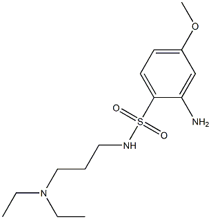 2-amino-N-[3-(diethylamino)propyl]-4-methoxybenzene-1-sulfonamide 结构式