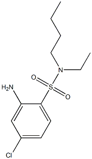 2-amino-N-butyl-4-chloro-N-ethylbenzene-1-sulfonamide 结构式