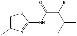 2-bromo-3-methyl-N-(4-methyl-1,3-thiazol-2-yl)butanamide 结构式