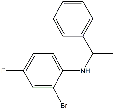 2-bromo-4-fluoro-N-(1-phenylethyl)aniline 结构式