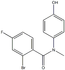 2-bromo-4-fluoro-N-(4-hydroxyphenyl)-N-methylbenzamide 结构式