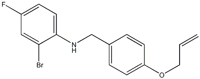 2-bromo-4-fluoro-N-{[4-(prop-2-en-1-yloxy)phenyl]methyl}aniline 结构式