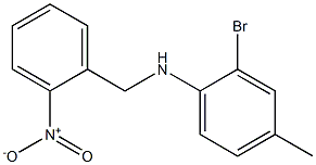 2-bromo-4-methyl-N-[(2-nitrophenyl)methyl]aniline 结构式