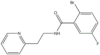 2-bromo-5-fluoro-N-(2-pyridin-2-ylethyl)benzamide 结构式