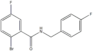 2-bromo-5-fluoro-N-(4-fluorobenzyl)benzamide 结构式