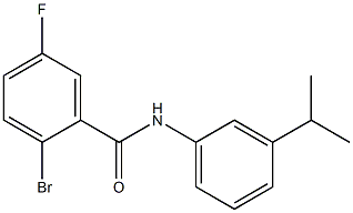 2-bromo-5-fluoro-N-[3-(propan-2-yl)phenyl]benzamide 结构式