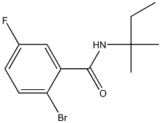 2-bromo-N-(1,1-dimethylpropyl)-5-fluorobenzamide 结构式