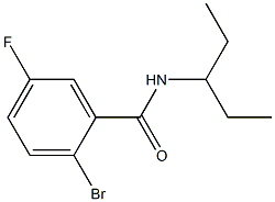 2-bromo-N-(1-ethylpropyl)-5-fluorobenzamide 结构式