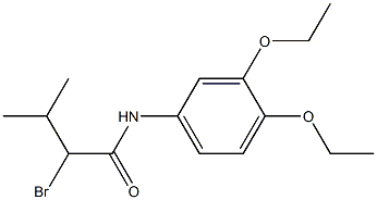 2-bromo-N-(3,4-diethoxyphenyl)-3-methylbutanamide 结构式