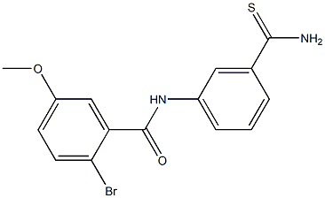 2-bromo-N-(3-carbamothioylphenyl)-5-methoxybenzamide 结构式